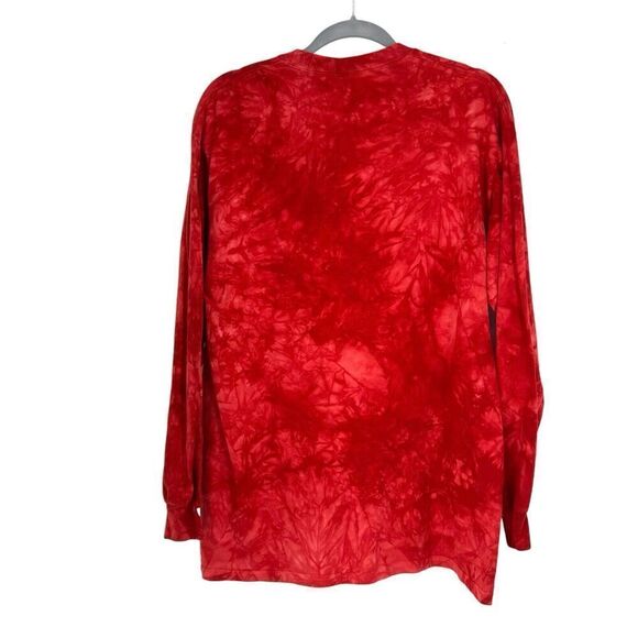 The Mountain T Shirt Men's‎ Size L Red Tie Dye Christmas Holiday Mistletoe - Picture 2 of 6